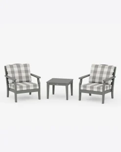 Savannah 3-Piece Deep Seating Set in Buffalo Plaid