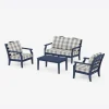 Savannah 4-Piece Deep Seating Set with Loveseat in Buffalo Plaid