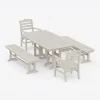 Savannah 5-Piece Dining Set with Benches