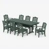 Savannah 9-Piece Farmhouse Dining Set with Trestle Legs