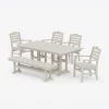Savannah 6-Piece Farmhouse Dining Set with Bench