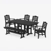 Savannah 6-Piece Farmhouse Dining Set with Bench