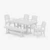 Savannah 6-Piece Farmhouse Dining Set with Bench