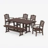 Savannah 6-Piece Farmhouse Dining Set with Bench