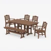 Savannah 6-Piece Farmhouse Dining Set with Bench
