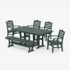 Savannah 6-Piece Farmhouse Dining Set with Bench