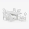Savannah 7-Piece Farmhouse Dining Set with Trestle Legs