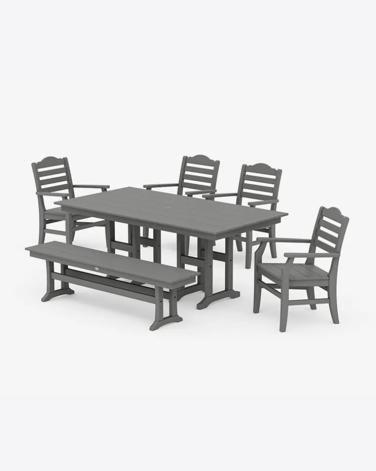 Savannah 6-Piece Farmhouse Dining Set with Bench