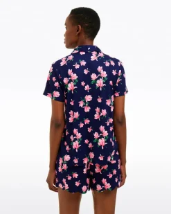 Scallop Sara Pajama Set in Magnolia Buds
