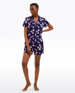 Scallop Sara Pajama Set in Magnolia Buds