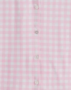 Scallop Sara Pajama Set in Pink Gingham