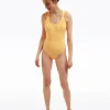Seersucker Ruffle Tank One Piece