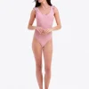 Seersucker Ruffle Tank One Piece