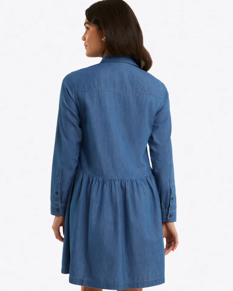 Sheena Shirtdress in Chambray