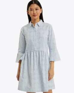 Sheena Shirtdress in Textured Stripe