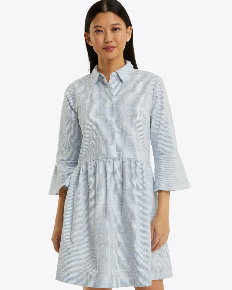 Sheena Shirtdress in Textured Stripe