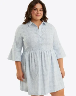 Sheena Shirtdress in Textured Stripe