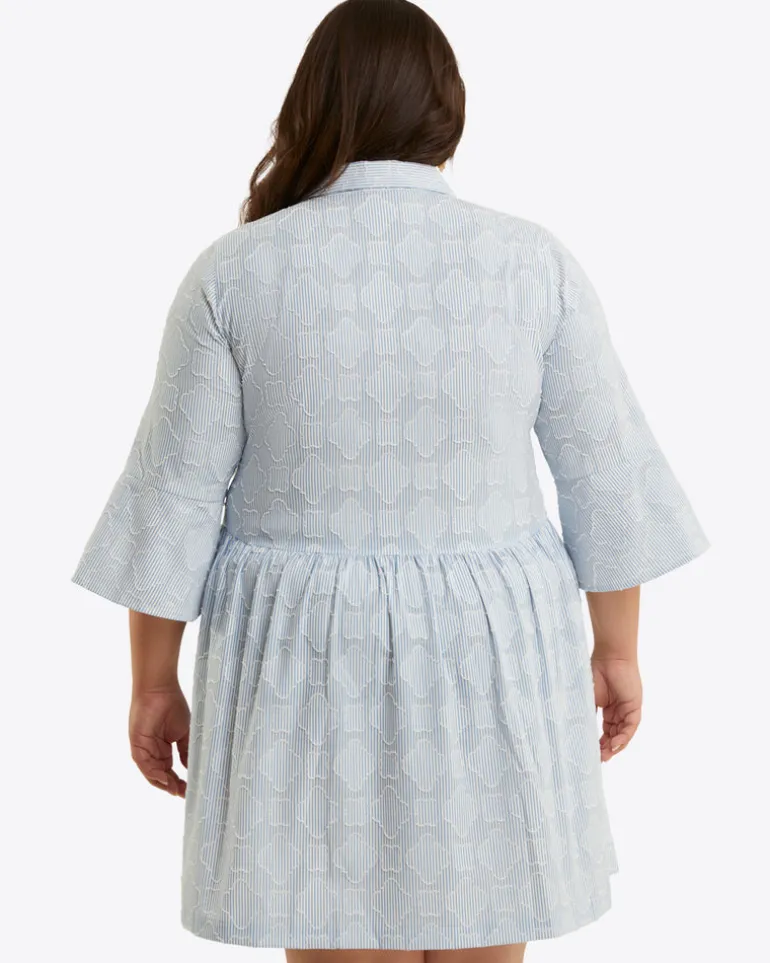 Sheena Shirtdress in Textured Stripe