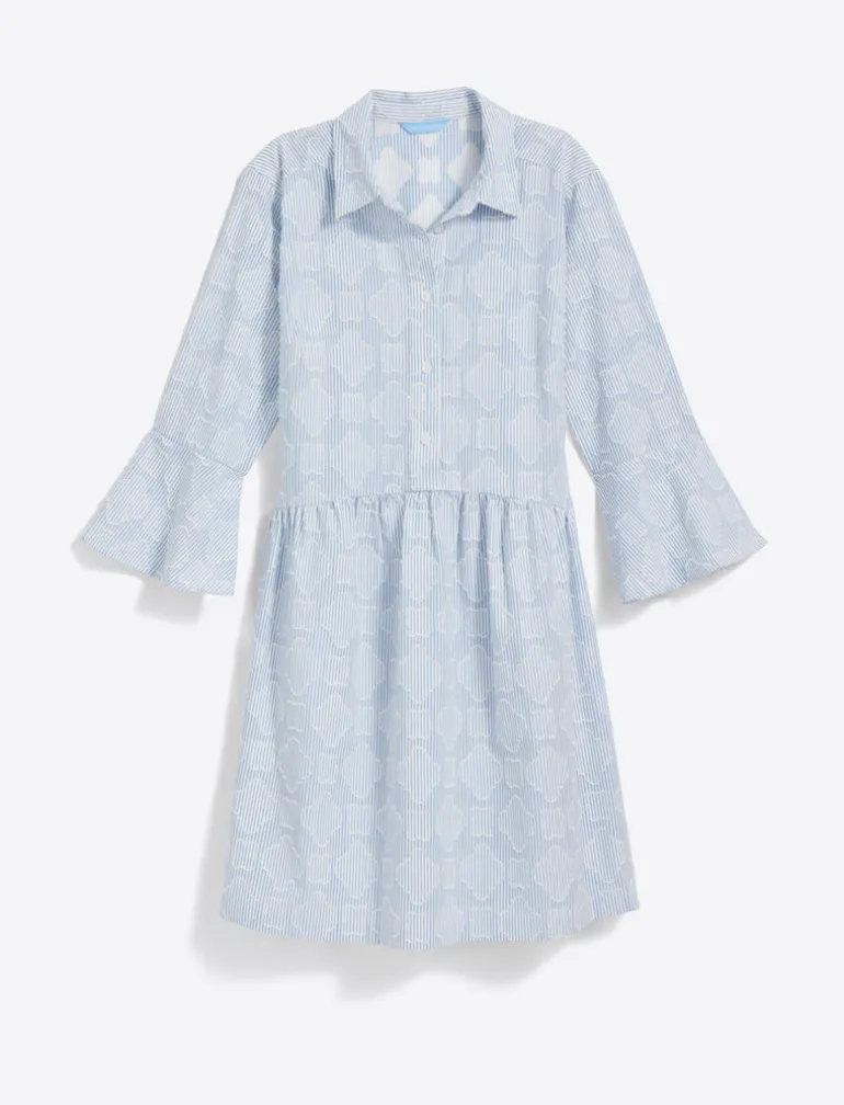 Sheena Shirtdress in Textured Stripe