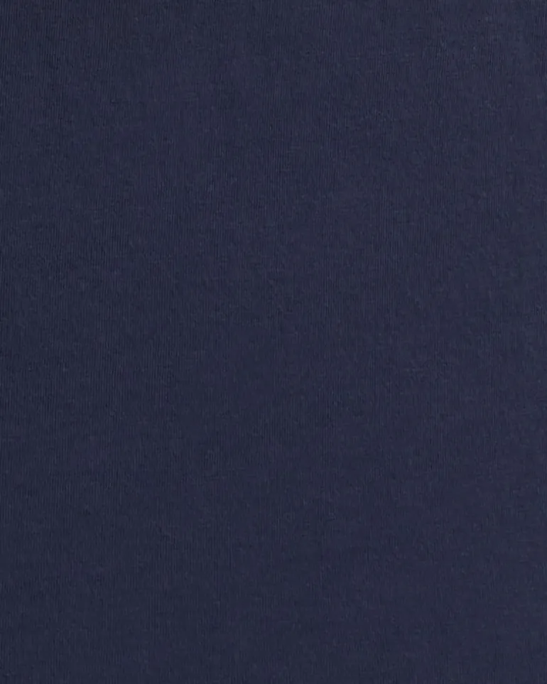 Short Sleeve Easy Knit Top in Navy