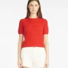 Short Sleeve Pointelle Sweater