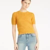 Short Sleeve Pointelle Sweater
