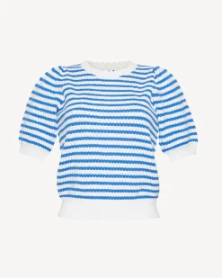 Short Sleeve Pointelle Sweater