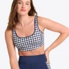 Sports Bra in Navy Gingham