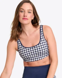 Sports Bra in Navy Gingham