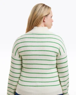 Striped Button Front Sweater