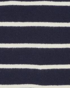 Striped Quarter Zip Sweater in Mariner Stripe