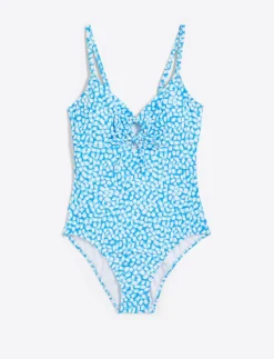 Tie Front One Piece Swimsuit