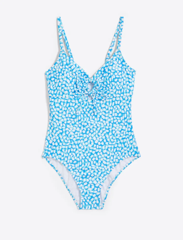 Tie Front One Piece Swimsuit