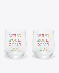 WWDD Acrylic Stemless Wine Glass Set