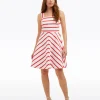 Zoe Love Circle Dress in Red Wentworth Stripe
